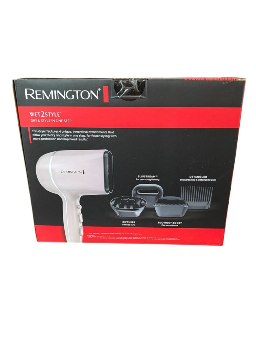Remington Wet2Style Hair Dryer 1875W Ceramic Ionic with Attachments NEW - Picture 3 of 10